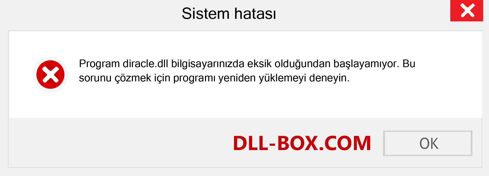 diracle.dll dosyası eksik mi? Windows 7, 8, 10 için İndirin - Windows'ta diracle dll Eksik Hatasını Düzeltin, fotoğraflar, resimler